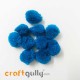 Pom Poms 22mm - Cerulean Blue - Pack of 10