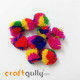 Pom Poms 22mm - Multi Coloured - Pack of 10