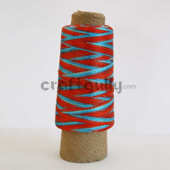 Crochet Thin Thread - Red and Blue