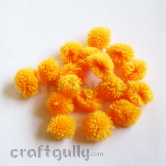 Pom Poms 20mm - Golden Yellow - Pack of 25
