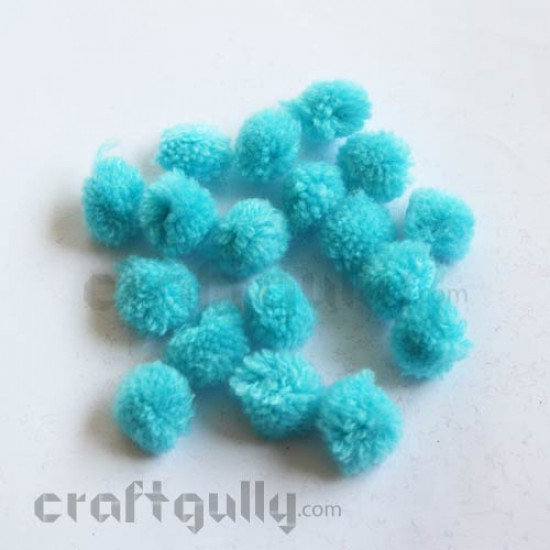 Pom Poms 20mm - Light Blue - Pack of 25