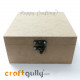 MDF Blank Box 6 inches - Square With Lock - Natural