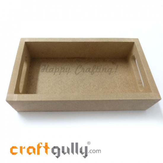 MDF Blank Tray 6.75 inches - Rectangle - Natural