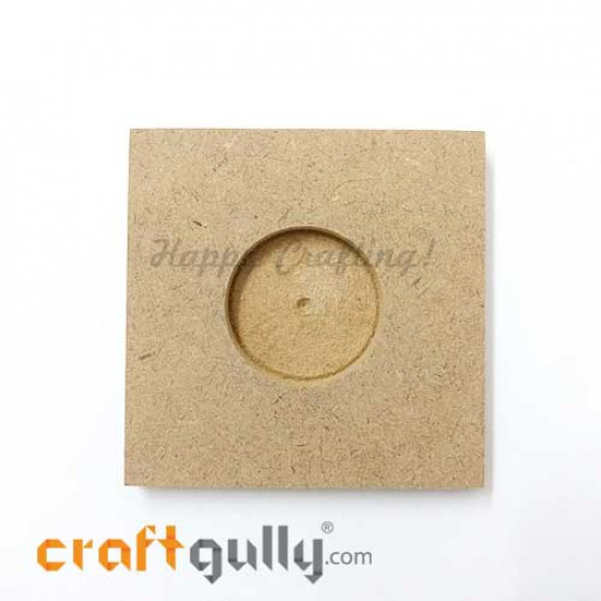 MDF Blank Tea Light Holder 3.5 inches - Single Holder - Natural MDF Blank Tea Light Holder 3.5 inches - Single Holder - Natural