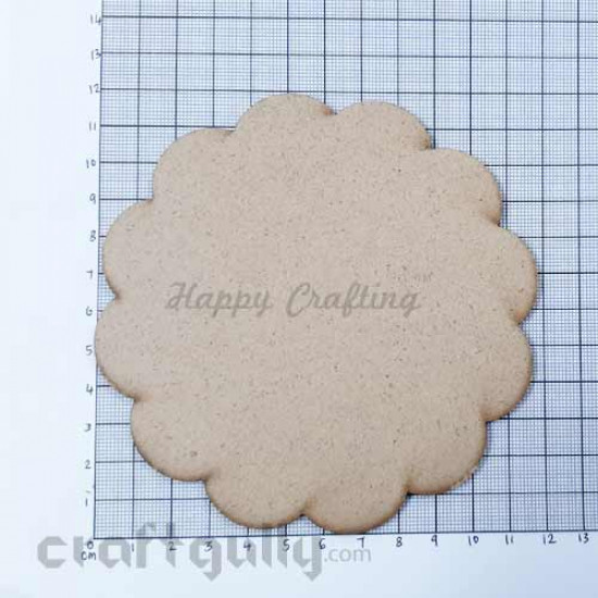 MDF Blank Designer Coasters 119mm - Flower - Pack Of 1 MDF Blank Designer Coasters 119mm - Flower - Pack Of 1