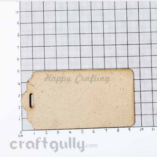 MDF Blank Tags 94mm - Rectangle #1 - Pack of 1