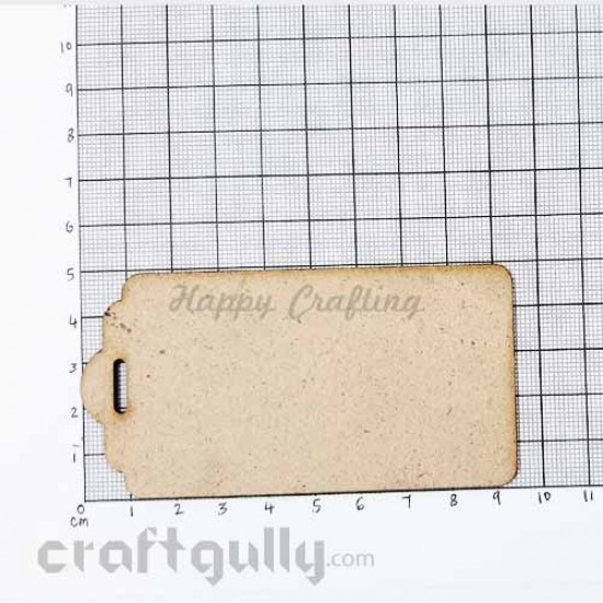 MDF Blank Tags 94mm - Rectangle #1 - Pack of 5