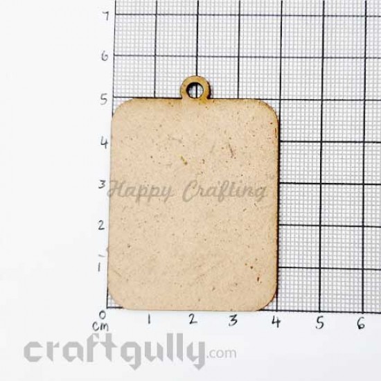 MDF Keychains #2 - 55mm Rectangle - Pack of 5