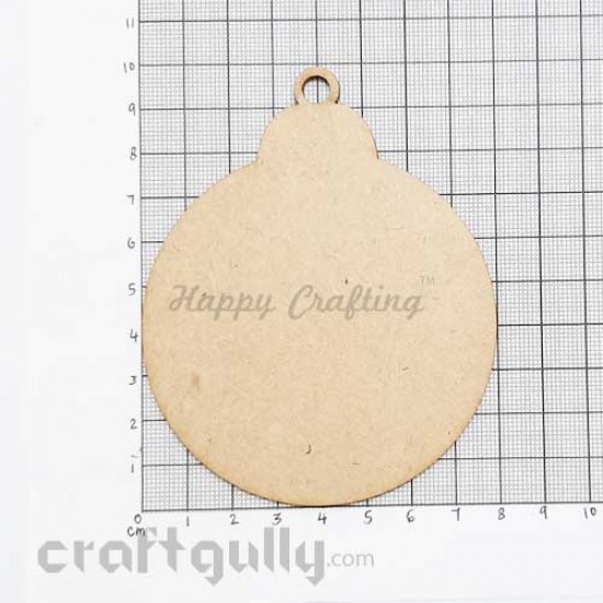 MDF Blank Designer Shapes 100mm - Bauble - Pack of 1