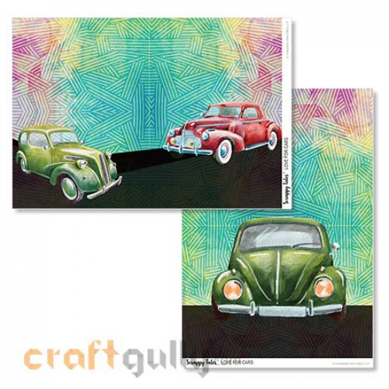 Decoupage Papers A4 - Love For Cars - 100gsm - Pack of 4