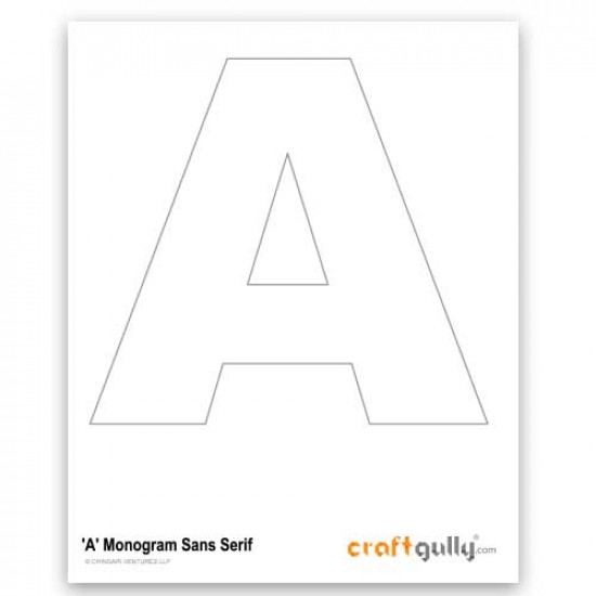 Free CraftGully Printable - Monogram Sans Serif - A