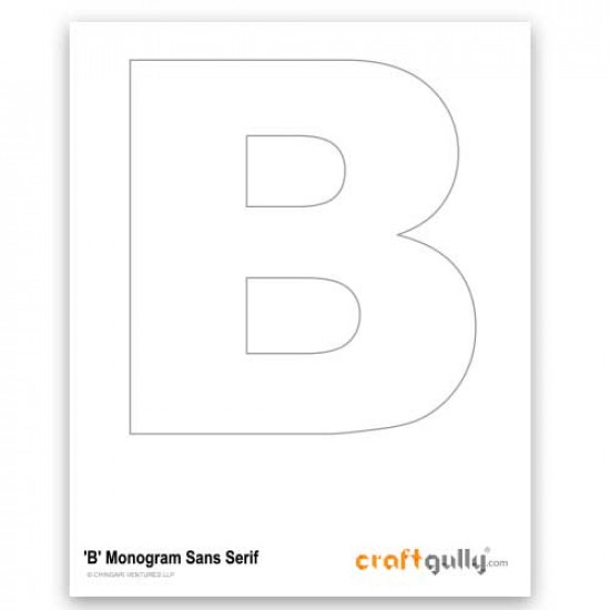 Free CraftGully Printable - Monogram Sans Serif - B