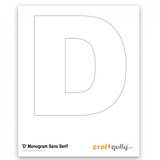 Free CraftGully Printable - Monogram Sans Serif - D