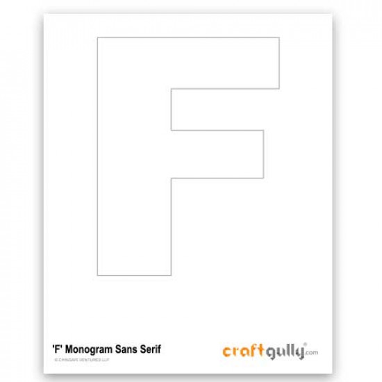 Free CraftGully Printable - Monogram Sans Serif - F