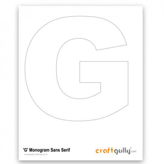 Free CraftGully Printable - Monogram Sans Serif - G