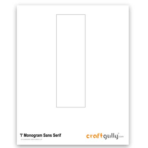 Free CraftGully Printable - Monogram Sans Serif - I