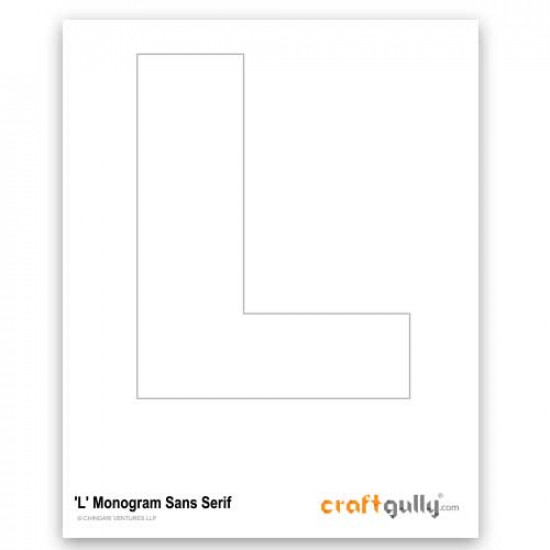 Free CraftGully Printable - Monogram Sans Serif - L