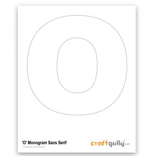 Free CraftGully Printable - Monogram Sans Serif - O