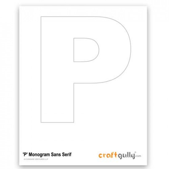 Free CraftGully Printable - Monogram Sans Serif - P