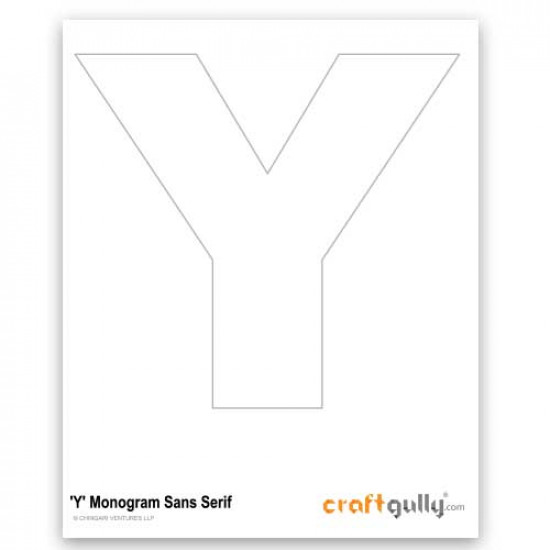 Free CraftGully Printable - Monogram Sans Serif - Y