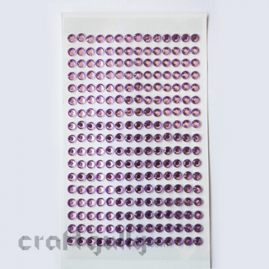 Rhinestone Stick-ons 6mm - Purple