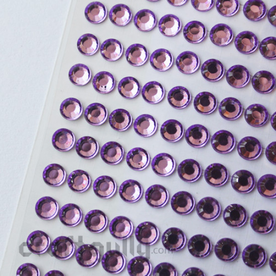 Rhinestone Stick-ons 6mm - Purple