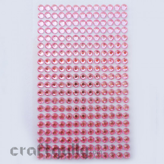 Rhinestone Stick-ons 6mm - Baby Pink