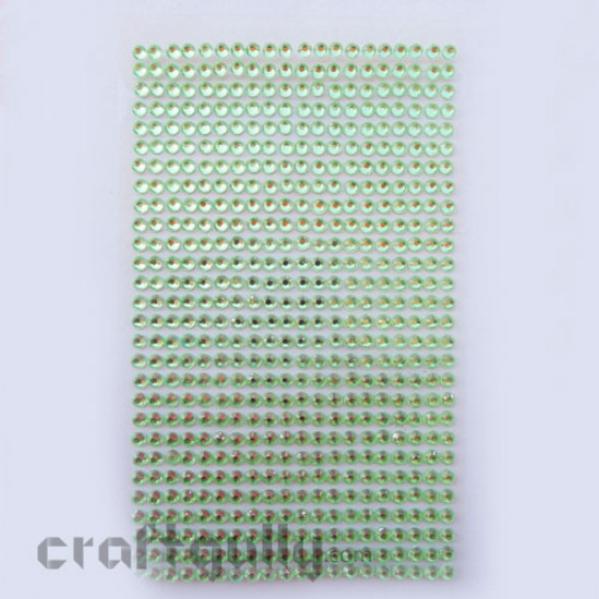 Rhinestone Stick-ons 6mm - Light Green