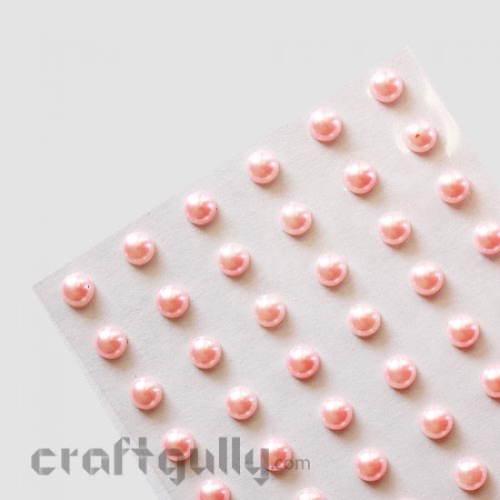 Pearl Stick-ons 5mm - Baby Pink - Pack of 100