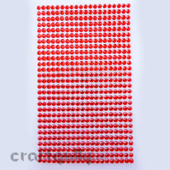 Rhinestone Stick-ons 4mm - Red