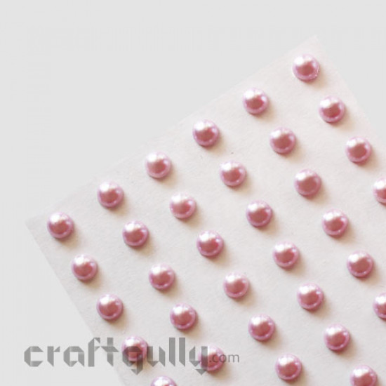 Pearl Stick-ons - 7mm - Lilac - Pack of 54