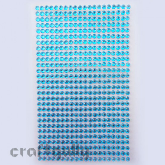 Rhinestone Stick-ons 4mm - Cerulean Blue