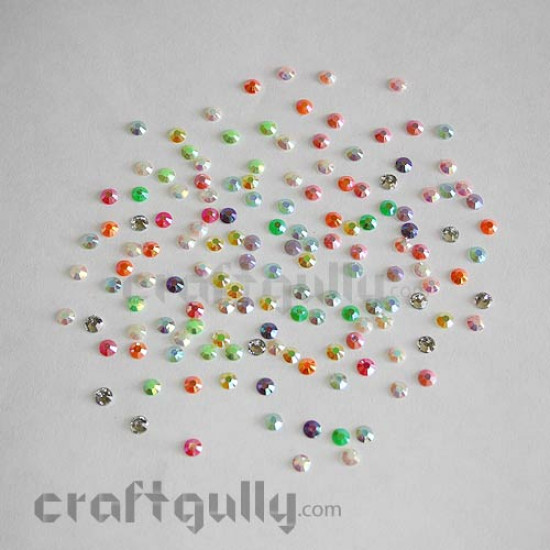 Rhinestone - 4mm - Assorted (Pack of 100)