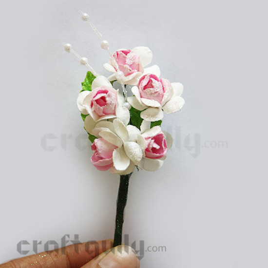 Artificial Flowers - White & Pink