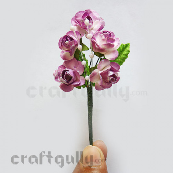 Artificial Flowers - White & Purple