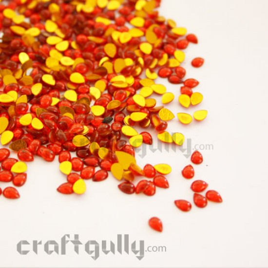 Kundan Stones 5mm Drop - Red - 10gms Kundan Stones 5mm Drop - Red - 10gms