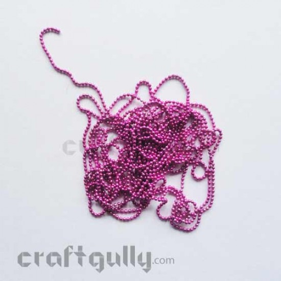 Ball Chains 1mm - Dark Pink - 9 Feet