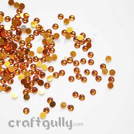 Kundan Stones 5mm Round - Golden - 10gms