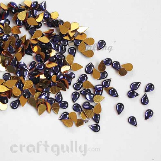 Kundan Stones 7mm Drop - Violet - 10gms