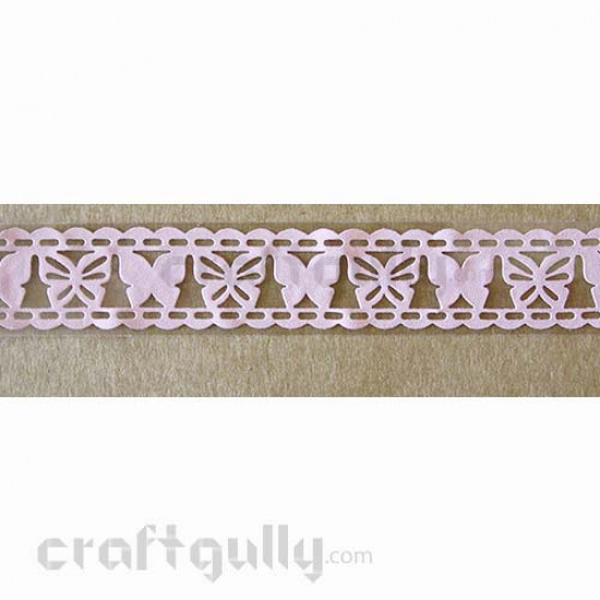 Lace Tape - Butterflies - Baby Pink