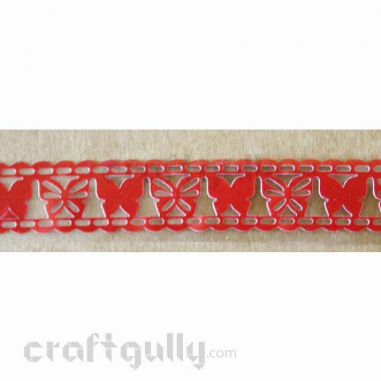 Lace Tape - Butterflies - Red