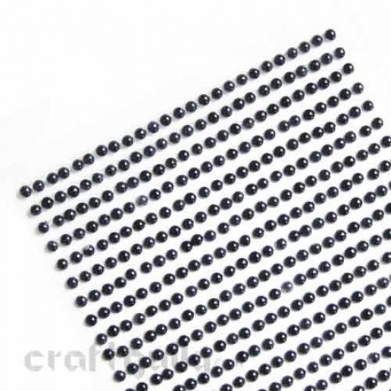 Pearl Stick-ons 3mm - Line - Black Pearl Stick-ons 3mm - Line - Black