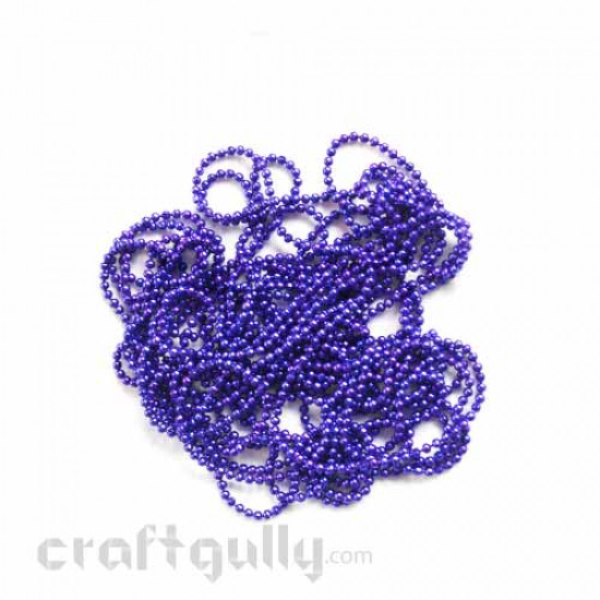 Ball Chain 1mm - Inky Purple - 9 Feet