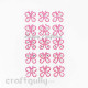 Stick-ons - Butterfly 25mm - Pink & White - Pack of 15
