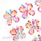 Stick-ons - Butterfly 25mm - Multi Color - Pack of 15