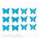 Stick-ons - Butterfly 40mm - Cerulean Blue - Pack of 12