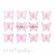 Stick-ons - Butterfly 40mm - Baby Pink - Pack of 12
