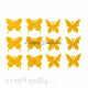 Stick-ons - Butterfly 40mm - Yellow - Pack of 12