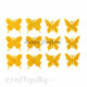 Stick-ons - Butterfly 40mm - Yellow - Pack of 12