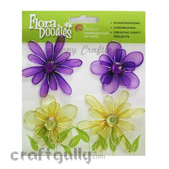 Petaloo Flora Doodles Jewelled Candies - Purple & Yellow